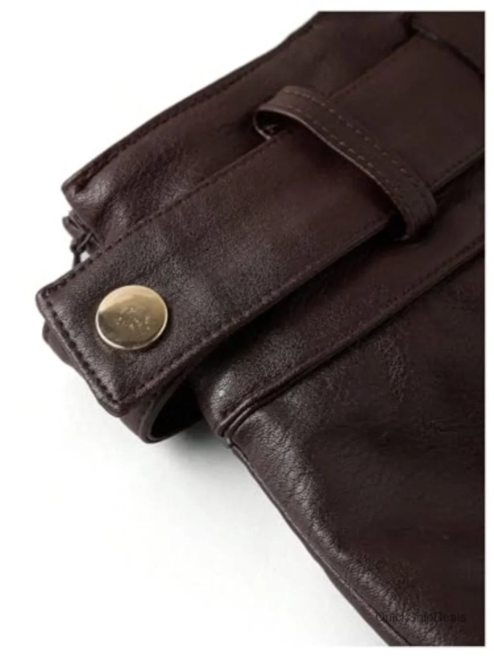 Women's Faux Leather A-Line Mini Skirt High Waist Side Zipper